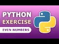 Python Exercise Find Even Numbers