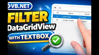 VB NET Tutorial Filter DataGridView with TextBox - Windows Forms Step by Step