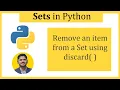 Remove items from a set using the discard method Python Tutorial for Beginners Amit Thinks