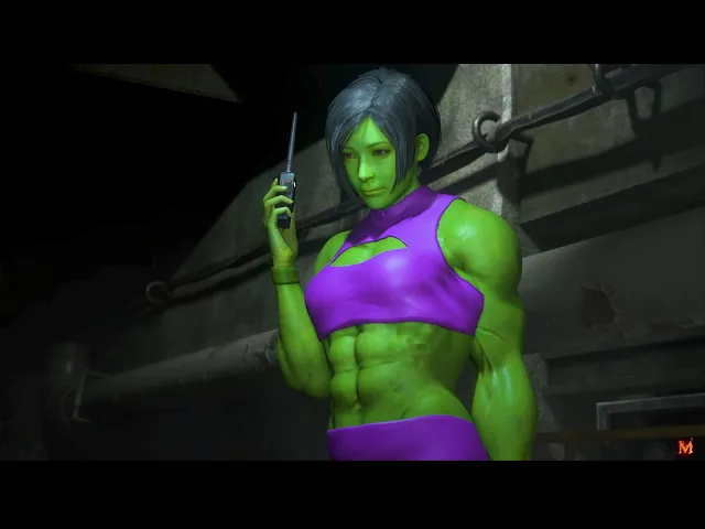 Resisdent Evil 2 Remake Ada as She-Hulk