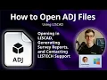 How to Open ADJ Files LISCAD Adjustment
