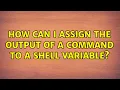 Unix Linux How can I assign the output of a command to a shell variable 2 Solutions