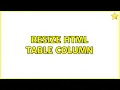 Resize HTML Table Column
