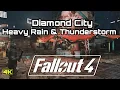 Download Lagu Fallout 4 - Heavy Rain \u0026 Thunderstorm Sounds - Diamond City Sleep Ambience - Deep Sleep Relaxation.