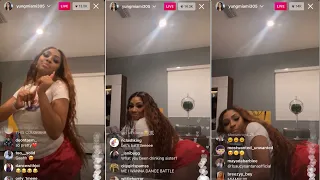 young miami caresha wants to dance battle with megan thee stallion on ig live 4 24 21