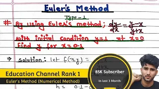 eulers method by arya anjum euler s method of numerical method by arya anjum
