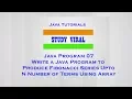 Java Program 07 - Produce Fibonacci Series Upto N Number Using Array