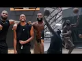 LeBron Jaylen Brown and Tyrese Maxey working out together JB lob to LeBron