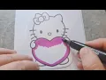 Hello Kitty Coloring Page Easy Coloring for Kids