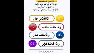 لتعرف ان كنت منافق او بك خصلة من نفاق 