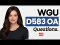 WGU D583 OA Practice Test - Questions Answers Study Tips