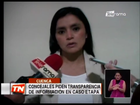 Concejales piden transparencia de información en caso ETAPA