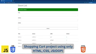 04 Build a Book List App in HTML CSS JavaScript with LocalStorage