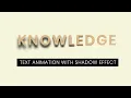 Text Animation with Shadow Effect CSS Keyframes Animation