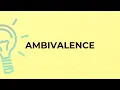 What is the meaning of the word AMBIVALENCE