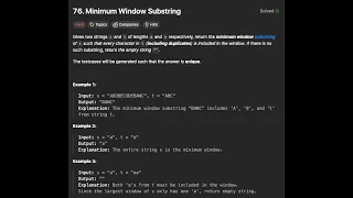 Minimum Window Substring - Leetcode 76