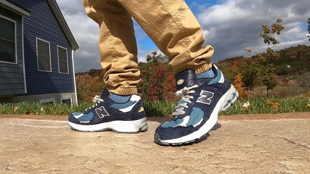 New Balance 2002R - ‘Protection Pack’ - ‘Refined Future’ - Navy Blue - On Feet w/ Sizing Info