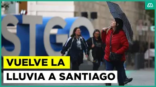 Sistema frontal se acerca a la zona central: Vuelve la lluvia a Santiago