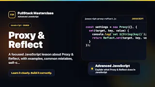 Proxy Reflect Explained FullStack Masterclass JavaScript Course