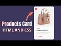 How to Make Product Card Using HTML CSS - Responsive Product Card Design with HTML CSS