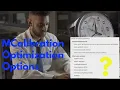 MCalibration Optimization Options