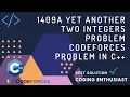 1409A Yet Another Two Integers Problem codeforces problem in c codeforces for beginners