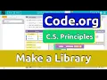 Code org How to Share and Test a Library Make a Library CS Principles Tutorial