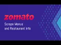 How To Scrape Zomato Zomato Web Scraping