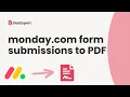 Convert monday com form submissions into branded PDFs DocExport PDF Generator