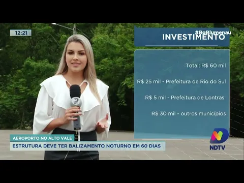 Aeroporto no Alto Vale: estrutura deve ter balizamento noturno em 60 dias