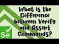 What is the Difference btwn Verify and Assert Commands Selenium Interview Q A Under 60 Seconds