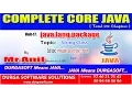 Core Java - java lang package