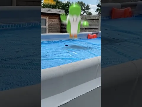 Fall Guys Jumping on my Swimming Pool