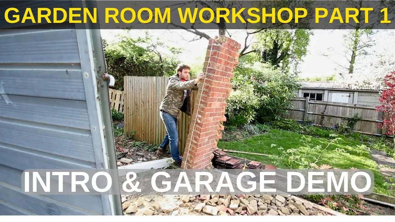 Garden Room Workshop: Part 1. Introduction & Garage demolition: video thumbnail