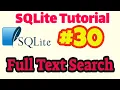SQLite Tutorial Full Text Search in SQLite