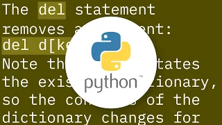 Delete an element from a dictionary