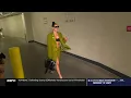 Kelsey Plum A ja Wilson gameday arrival outfits Las Vegas Aces vs Indiana Fever WNBA