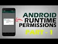 Asking Android Permission At Runtime Android Basics Android App Development Tutorials Part 1
