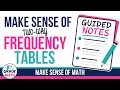 Two-Way Frequency Tables Guided Notes 8th Grade Math Lesson