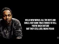 Kendrick Lamar - N95 (Lyrics)