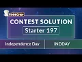 Independence Day INDDAY Starter 197 CodeChef Solution
