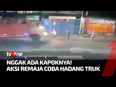 Terjadi Lagi, Aksi Tiga Remaja Hadang Truk di Tangerang