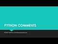 PYTHON MADE SIMPLE 07-PYTHON COMMENTS