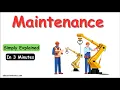 What is Maintenance Types Importance