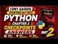 Tony Gaddis Starting Out with Python Chapter 2 Checkpoints Part 2
