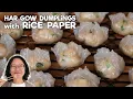 Shrimp \u0026 Chicken Dumplings with Rice Paper 🥟 Easy Har Gow + Shrimp Pancakes 🦐 Dim Sum at Home!