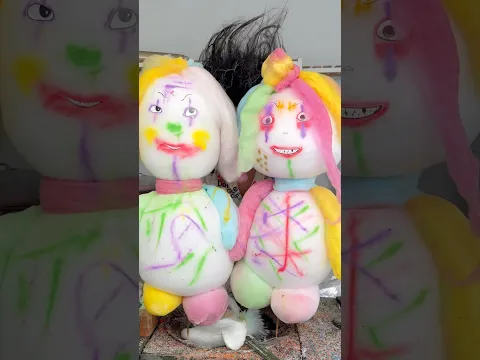 Art sculptures made of cotton candy