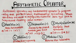 Arithmetic operator in Java Hindi lec-11 TheCodeBeat