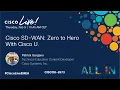 Cisco SD-WAN Zero to Hero with Cisco U