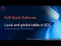 local and global temporary table in SQL interview questions and answer net Temp table